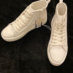 White platform high top sneakers NWT